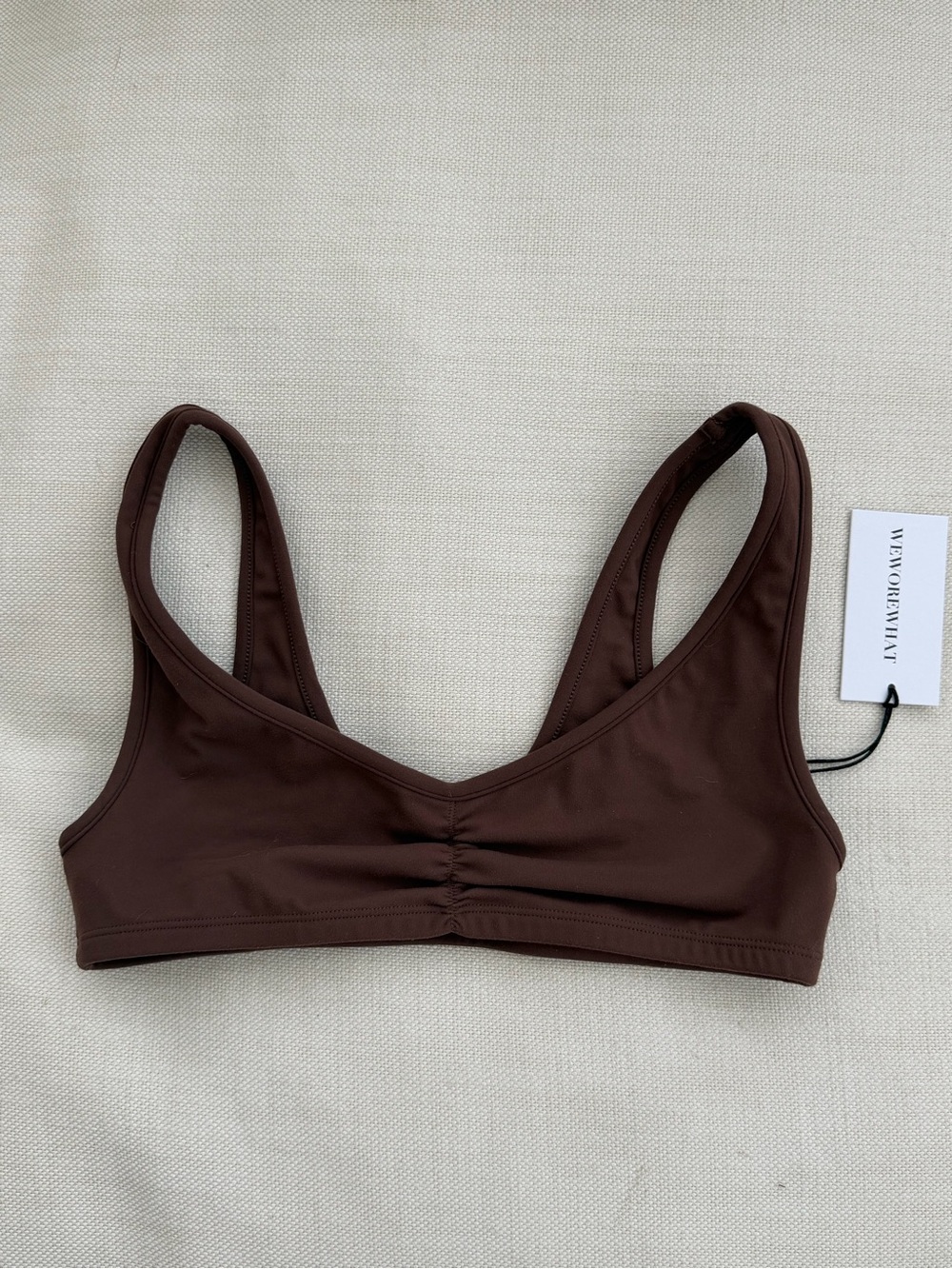 NWT WeWoreWhat chocolate bra